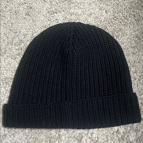 Black Coach Rib Knit Beanie - Picture 3 of 3